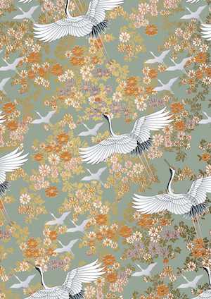 [1051084-50X70] Inpakpapier Coated crane groen 50x70cm 250 vellen