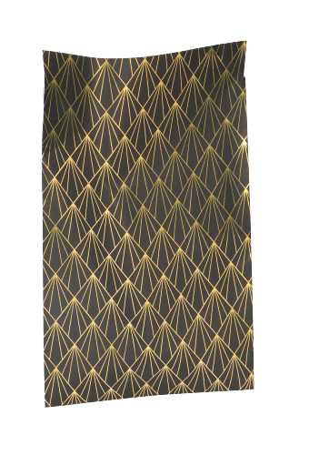 [K1070904] Kadozakjes Metallized Geometric Black Gold Rectangular 7x13cm 200st