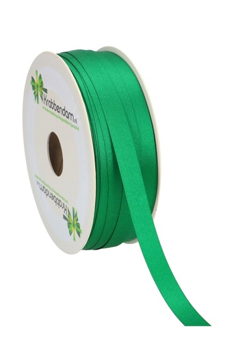 [K1300244] Satijn Dubbel Lint 12mm x 100 meter Middel Groen