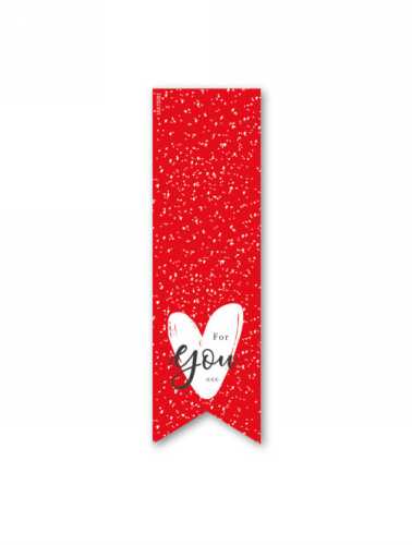 [K1210186] Langwerpig Sluitzegel Liefde For You 3.5 x 11.5cm 200stuks