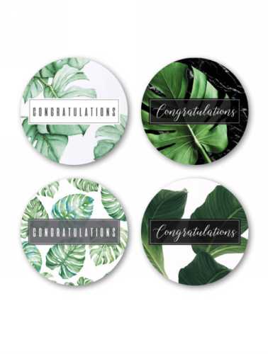 [K1210195] Luxe Etiketten Feest Congratulations 4cm 4x 125stuks