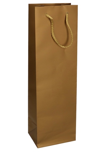 [K1110071] Wijntasjes Latina 1 Fles Goud Met Koord 12x9x39xcm 12stuks
