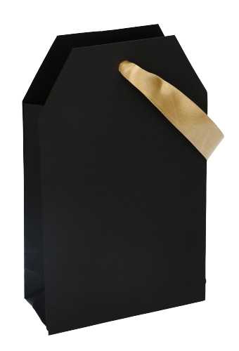 [K1020389] Kadobon + Kadotasjes Carta Black Gold 14.5x6.5x24.5cm 12stuks