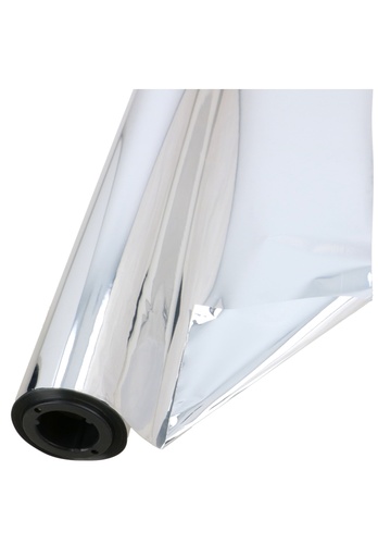 [K1080001] Cadeaufolie Metallic Zilver & Zilver 70cm x 50meter 30 mic