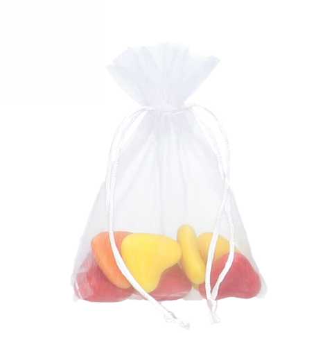 [K1070100] Organza zakjes Wit Medium 12x17cm 10stuks