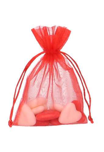 [K1070101] Organza zakjes Rood Medium 12x17cm 10stuks