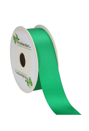[K1300246] Satijn Dubbel Lint 40mm x 25 meter Middel Groen