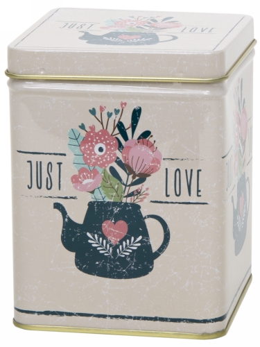 [1150096] Blikken Just Love 200gram 8.8x8.8x11.3cm 12stuks