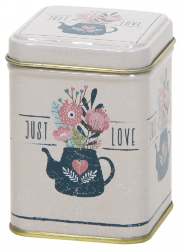 [1150228] Blikken Just Love 50gram 6x6x6cm 24stuks