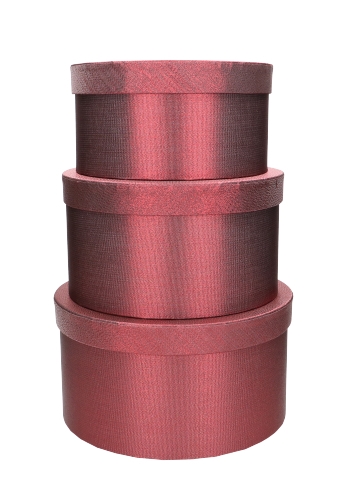 [K1271975] AKTIE LUXE KANT & KLARE Flowerbox Latemar Rood Metallic Rond Set 3st