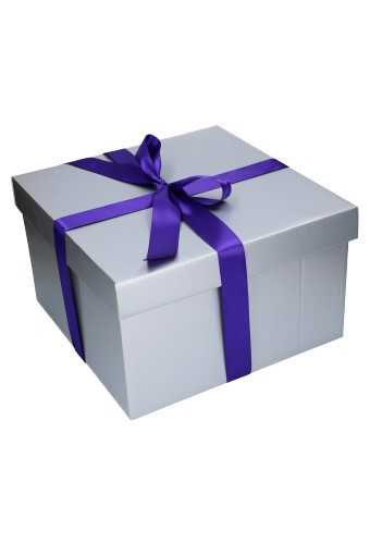 [K1270177] Luxe Geschenkdoos Torino Zilver Mat 36x36x21.5cm 12stuks