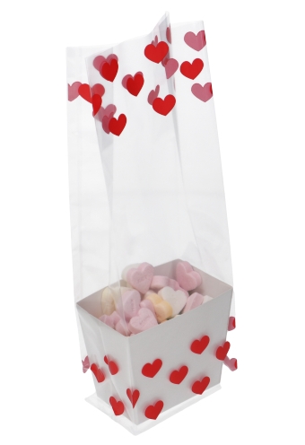 [K1360520-LOVE] Korfje Hoog Katla Wit 7.5x5x8cm 50stuks