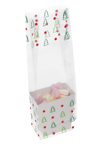 [K1360522-KERST] Korfje Hoog Katla Wit 6x3.8x8cm 50stuks