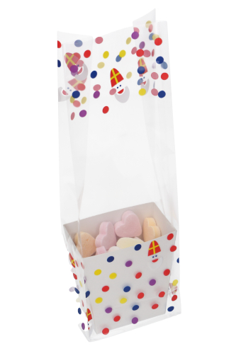 [K1360522-SINT] Korfje Hoog Katla Wit 6x3.8x8cm 50stuks