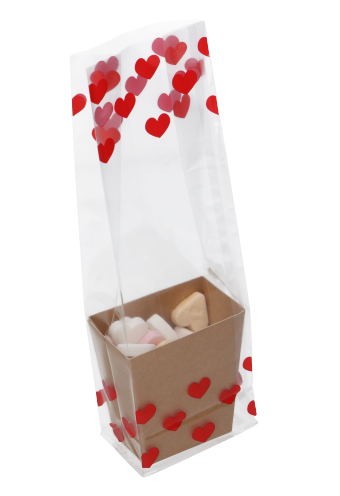 [K1360523-LOVE] Korfje Hoog Katla Kraft 6x3.8x8cm 50stuks