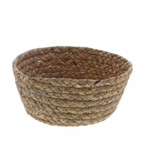 [177026] Geschenkverpakking Mand graskoord natuur rond hoog 18x18x7.5cm 10st