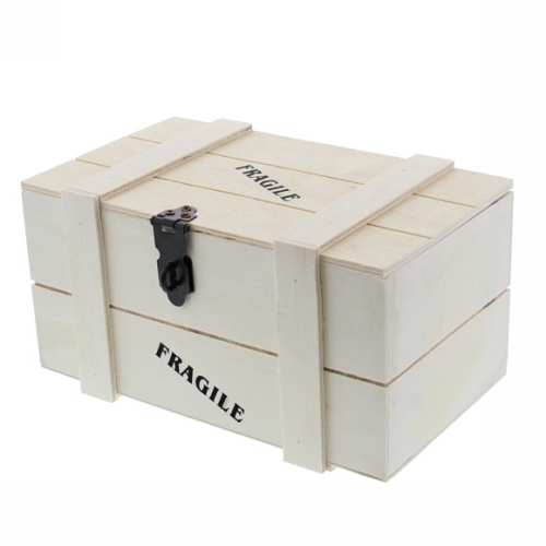 [177049] Kadoverpakking Houten Kistje Fragile naturel 19x11.5x11cm 8st