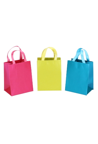 [K1110743] Mini Kadotasjes Uni in 3 Kleuren & Koord 5.5x4x7cm 25stuks