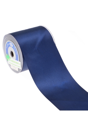 [K1300229] Satijn Lint Super Breed 100mm x 25 meter Marine Blauw