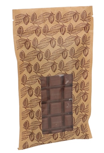 [K1070880] Kadozakje Korfoe Chocoladereep Venster & Gripsluiting 12x22cm 100stuks