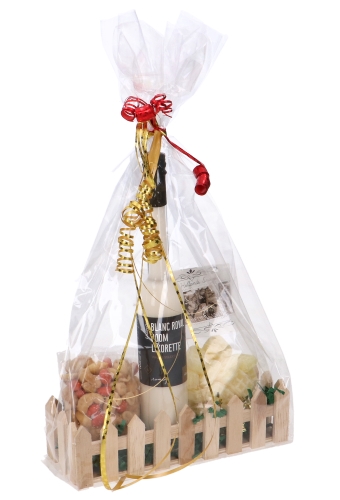 [K1230204] Houten Open Vulkistje Naturel Hekje 20x6x5.5cm 1 stuks OP IS OP