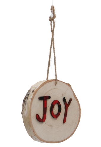 [K1340721] Decoratie Hanger Houten Joy & Koord 9cm 1 stuks