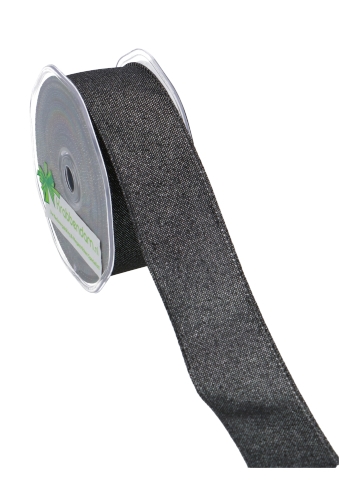 [K1391057] Luxe Lint Glitter Johnny Zwart IJzerdraad 38mm x 10meter