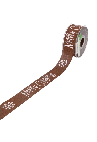 [K1391063] Kadolint Canvas Merry Christmas Bruin & Wit 40mm x 20meter