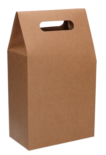 [K1272020] Draagdoos Lunchbox Flores Hoog Model Naturel & Tape 16x9x26cm 10stuks