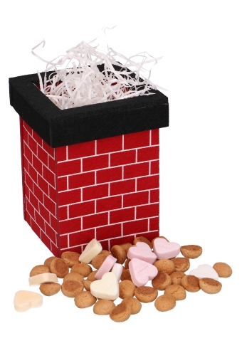 [K1220211] Geschenkmandje Vilt Schouw Sint 13x10x10cm 1stuks