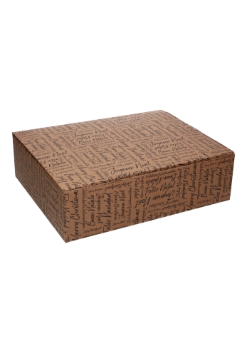 [K1171198] Luxe Wijndozen Ferro Zalig Kerstfeest voor 3 fles 27x9x34cm 30stuks