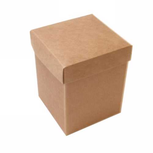 [K1270306] Kadodoos Dozza Met Deksel Naturel 431gram 12x12x15cm 10stuks