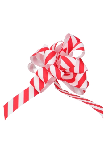 [K1420280] Kerst Trek Strikken Candy Red Line 20mm lint rond 95mm 50stuks