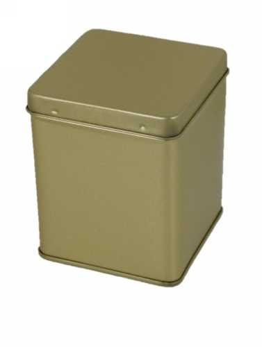 [1150007] Blikken Goud Design Square medium 100gram 7.5x7.5x9.5cm 12stuks