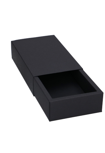 [K1272039] Schuif Deksel Kadodoosje Jakarta Zwart Mat 15x8x4cm 10stuks
