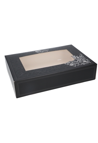 [1272041] Cateringdoos Pico Black & Venster 36x25x8cm 100stuks op is op