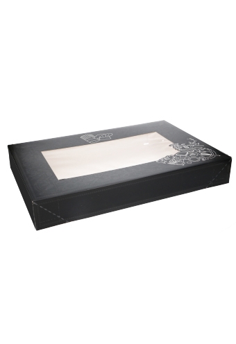 [1272043] Cateringdoos Pico Black & Venster 55x37.5x8cm 50stuks op is op