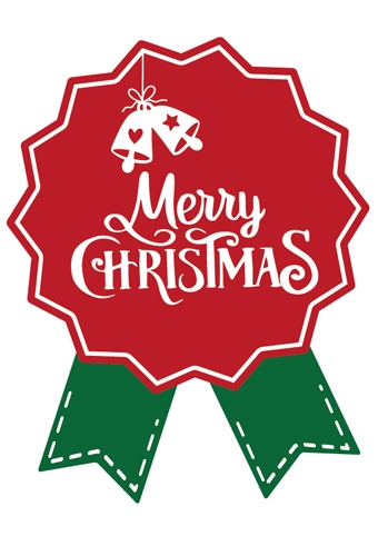 [K1210230] Etiketten Cadeauzegel Kerst Merry Christmas 4x5cm 500stuks