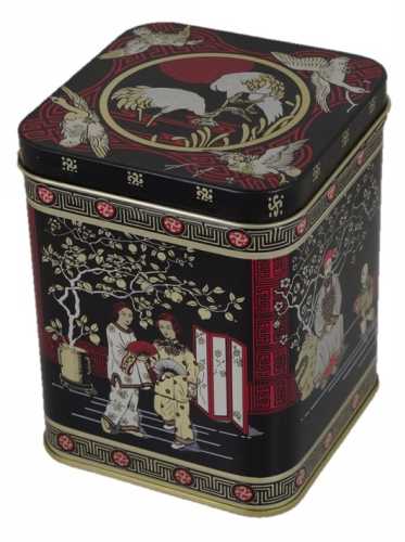 [1150064] Blikken Black jap Square large 200gram 8.8x8.8x11.3cm 12stuks