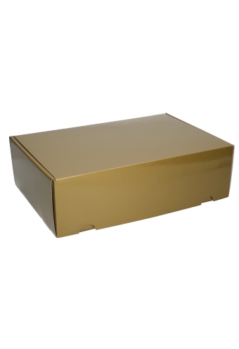 [K1272045] Luxe Verzenddoos Rolo Goud Blinkend 35x24x10.5cm 25stuks