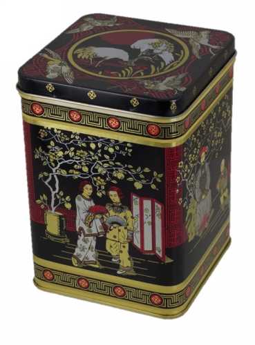 [1150065] Blikken Black jap Square 500gram 10.2x10.2x14.6cm 12stuks