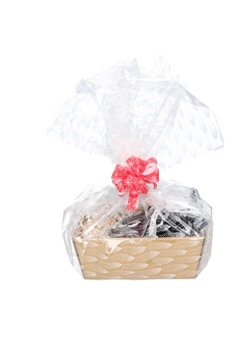 [K1080121] Cadeaufolie Transparant Kerst Witte Sneeuw 70cm x 50meter OP IS OP