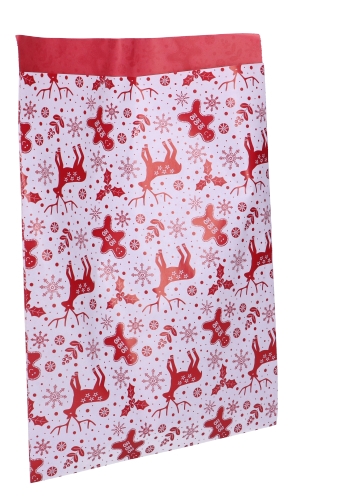 [K1230095] Kerstzakjes Rendier Rood Dubbelzijdig 12x19cm 200stuks