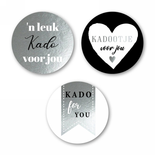 [K1210221] Luxe Etiketten Everyday 'n Leuk Kado Voor Jou Metallic 4cm 3x 100stuks