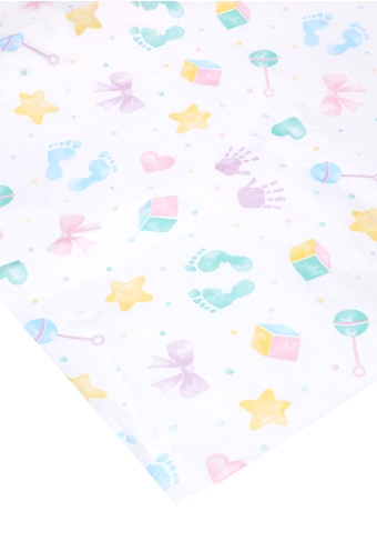 [K1090053] AKTIE Zijdevloei - Vloeipapier Bedrukt Baby 50x75cm 200 vellen