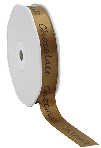 [K1391137] Luxe Satijn Lint Zand Chocolade 15mm x 25meter