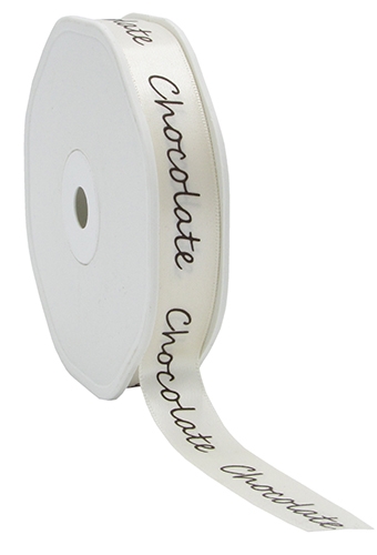 [K1391135] Luxe Satijn Lint Creme Chocolade 15mm x 25meter