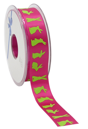 [K1391120] Kadolint Satijn Fuchsia Haas Groen 22mm x 25meter