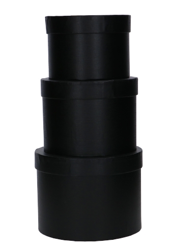 [K1272069] LUXE KANT & KLARE Flowerbox Latemar Zwart Smal Rond Set van 3 stuks