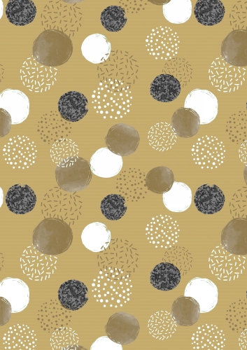 [1051204-50X70] Kadopapier Kraft Dots Zwart Wit 50x70cm 250vellen